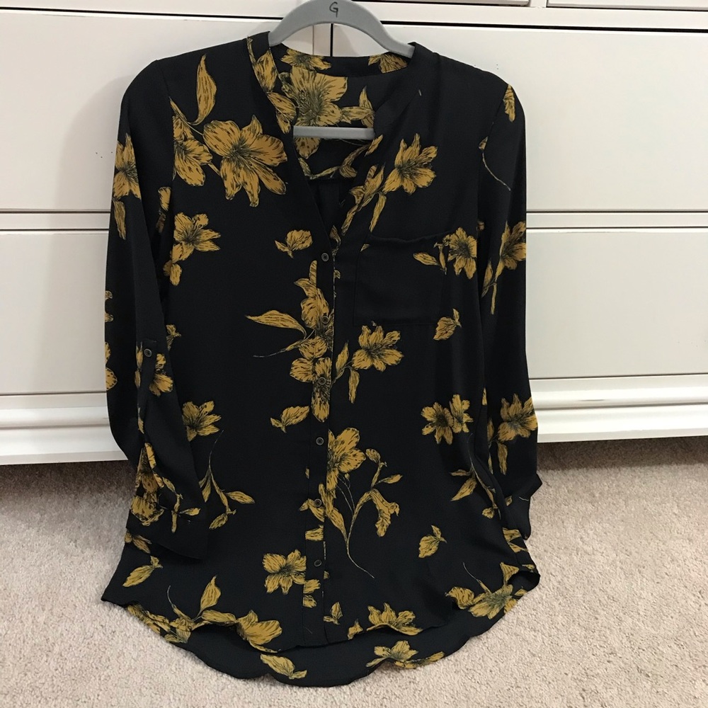 Forever 21 tunic length chiffon top/shirt